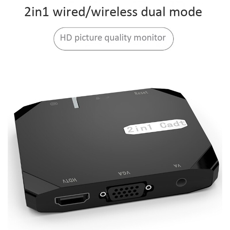 Wireless Display Dongle 1080P Wireless Hdmi + Vga Projektion Sn Konverter für Android/Telefon/Pc/Tv/Monitor/Projektor