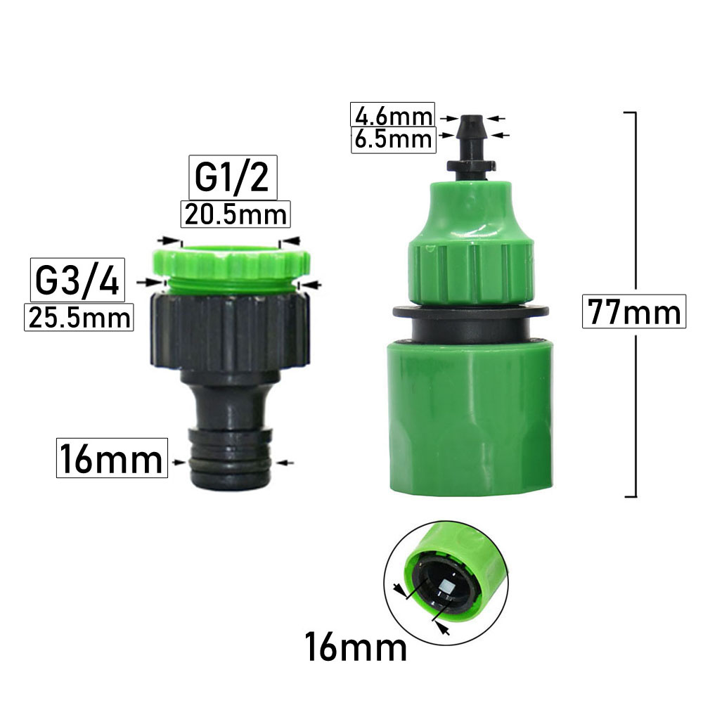 Sistema di irrigazione a goccia fai-da-te Ugello nebulizzatore Irrigazione regolabile 8mm Pe Tubo di bloccaggio dado Connettore Irrigazione a goccia spruzzatore: Grigio chiaro