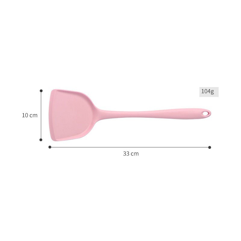 1PC Pink Cooking Kitchenware Silicone Tools Heat-Resistant Spatula Spoon Shovel Turner Strainer Kitchen Utensil Dishwasher Safe: Pink Turner