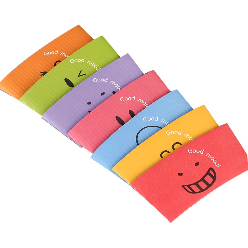 25PCS Disposable Cup Sleeve Paper Kraft Cold Drinks Tea Coffee Beverage For Coffee Shops Takeaway Water Bottle Party Decor: Random pattern3