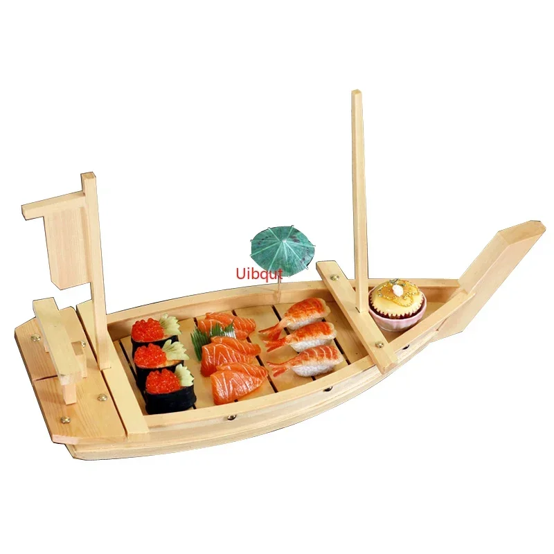 Plateau à Sushi en bois, bateau sashimi, bateau à glace sèche, plateau sashimi, vaisselle à sushi, cuisine japonaise, bateau en bois, outil à sushi en bambou