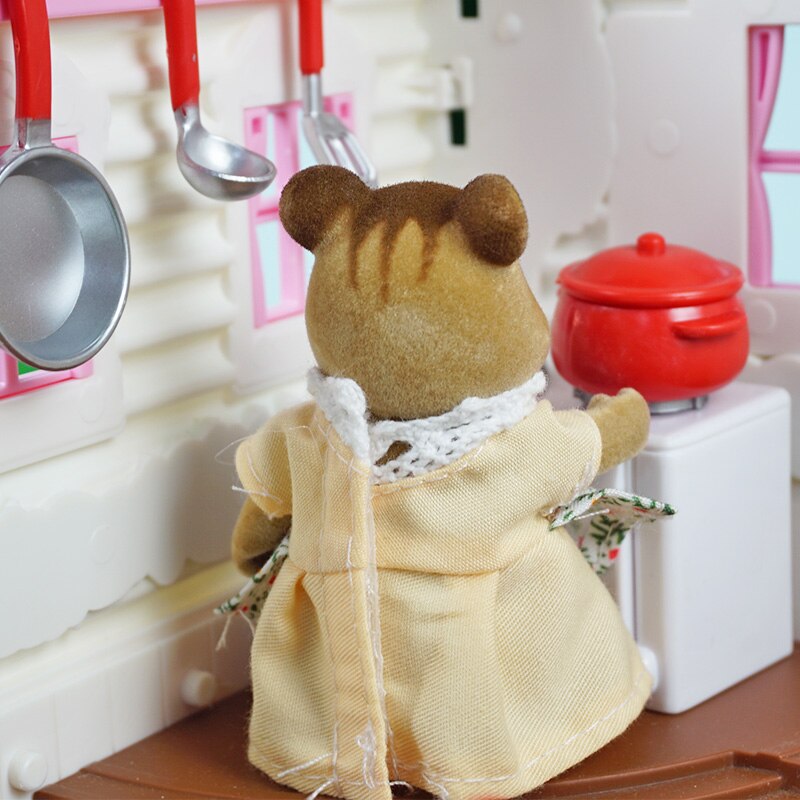 Bos Familie Serie Speelgoed Tree House Villa Speelhuis Simulatie Keuken Speelgoed Meisje Puzzel Kinderen Verjaardag Speelgoed