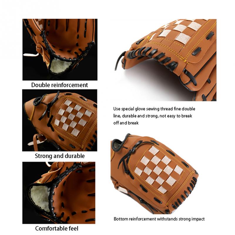 Outdoor Sport Drie kleuren Honkbal Handschoen Softbal Praktijk Apparatuur Grootte 9.5/10.5/11.5/12.5 Linkerhand voor volwassen