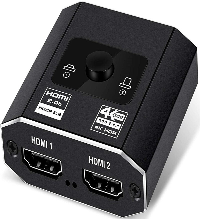 HDMI Smart Switcher One for Two 4K HD Two Input One Output Converter Signal Switching AB 4k60hz