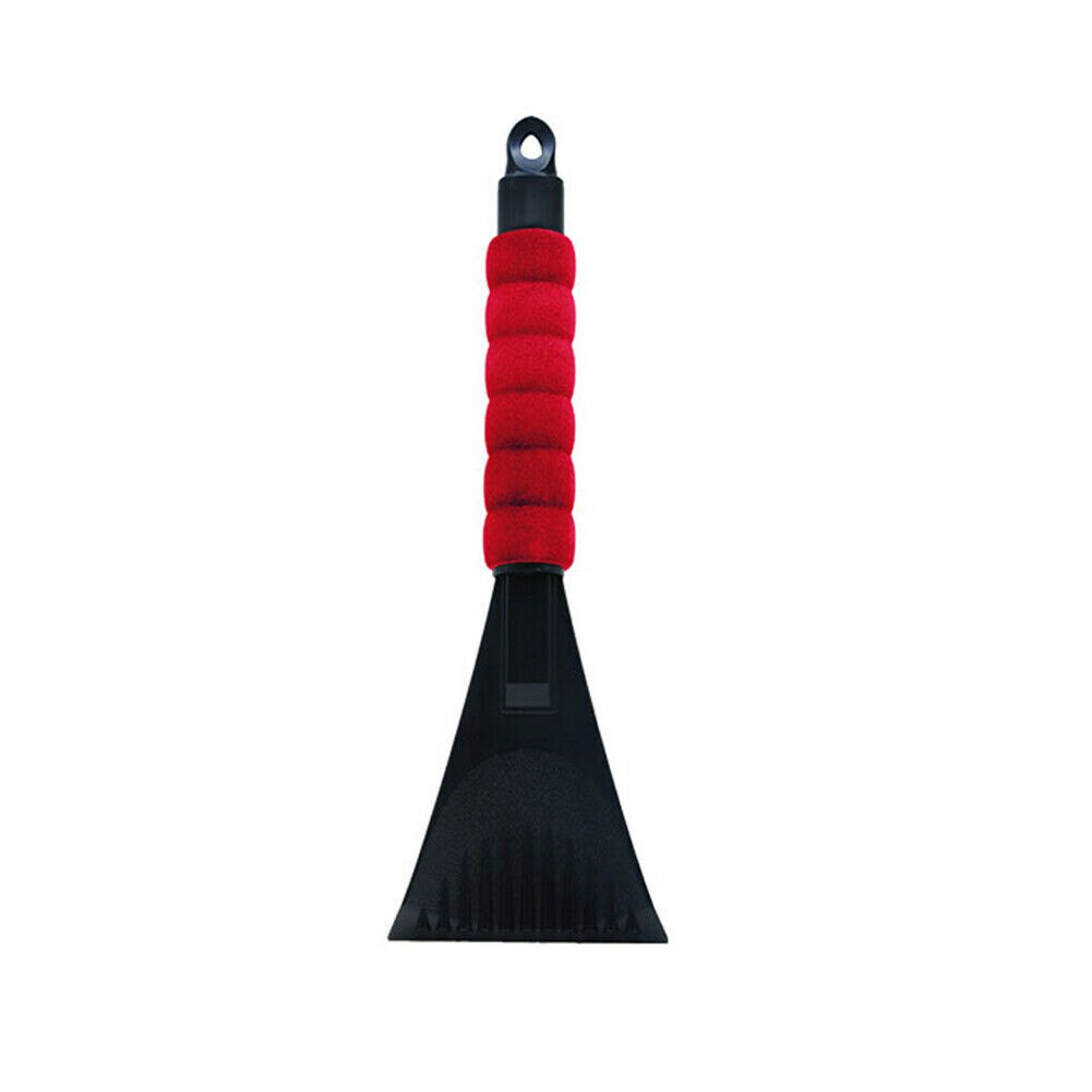 2-in-1 Snow Scraper Cleaning Scraping Tool Car Remove Frost EVA Handle Ice Shovel Windshield Ice Scraper: Red
