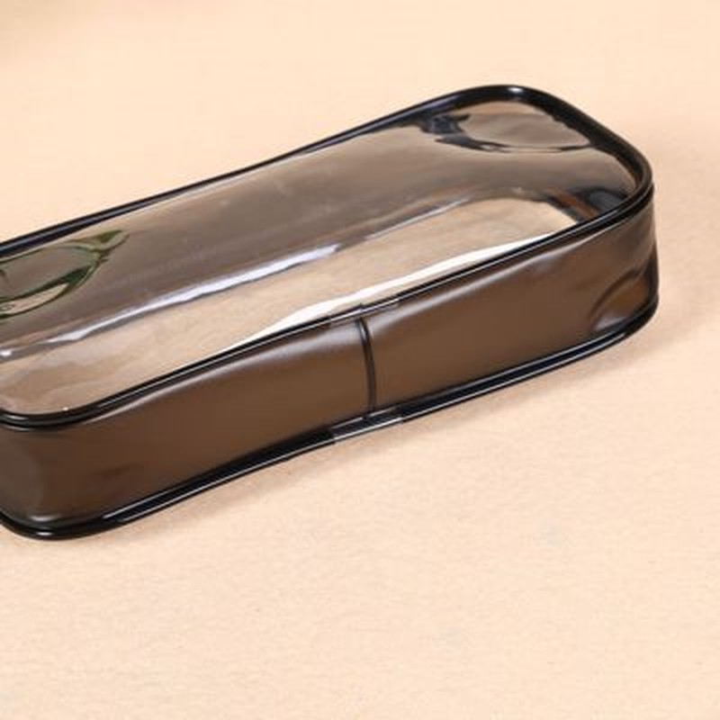Transparent PVC Waterproof Pencil Case Korean Stationery School Office Supplies Qualities Simple Style Pouch