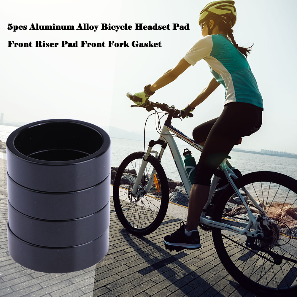 Arandela de horquilla delantera para bicicleta de montaña, arandela de eje de manillar, espaciador, juntas, horquilla delantera de 5/10mm, accesorios para bicicleta de carretera
