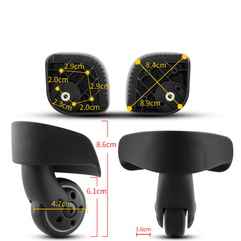 Suitable For Samsonite Suitcase Wheel Replacement Trolley Case Pulley Suitcase Casters Durable Password Box Wheel Repair Parts