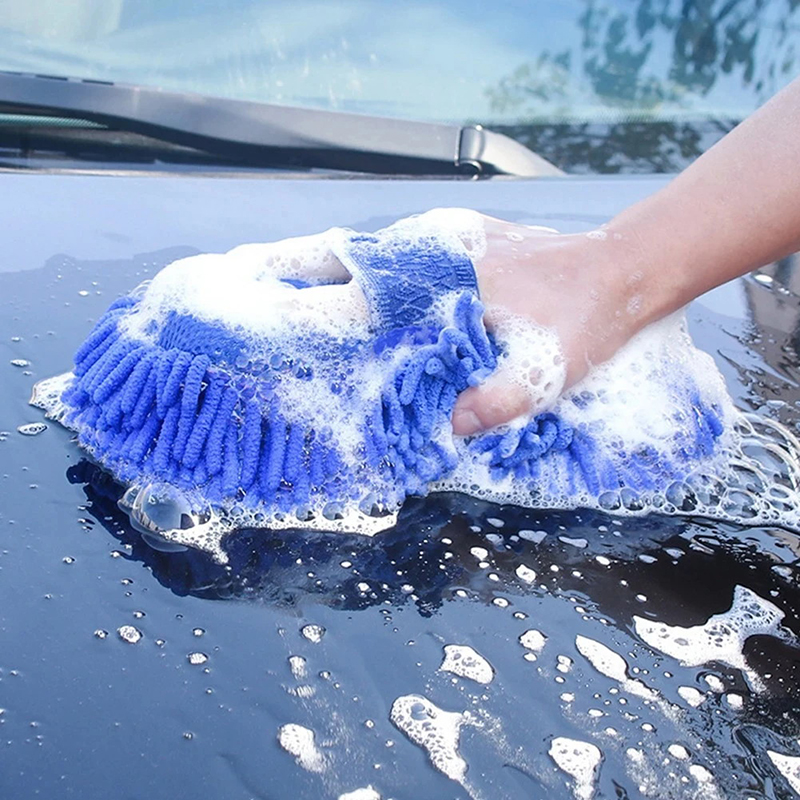 Spazzola in spugna per lavatrice per auto in fibra ultra fine Pulizia Dettagli per la cura dell'auto Spazzola Asciugamani per lavaggio Guanti per auto Accessori per lo styling