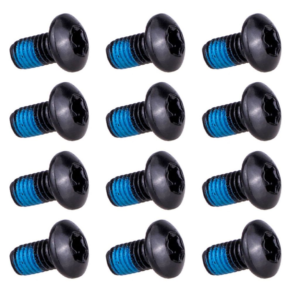 Mountain Bike 12PCS Bicycle Disc Brake Rotor T25 Torx M5x9mm Part Tool Fixing Screws T25 Screw Torx Bolts Bike Torx Screws: WHITE