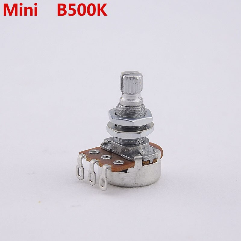 【Made in Korea】 Alpha Potentiometer(POT) For Electric Guitar/Bass A250K/B250K/A500K/B500K: Mini B500K 1 Piece