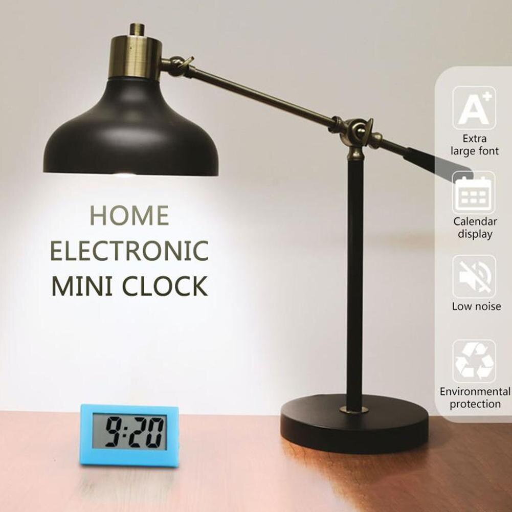 Mini Digital Alarm Clock LED Screen Electronic Watch Car Truck Dashboard Time Convenient Durable Home Office Desktop Clocks