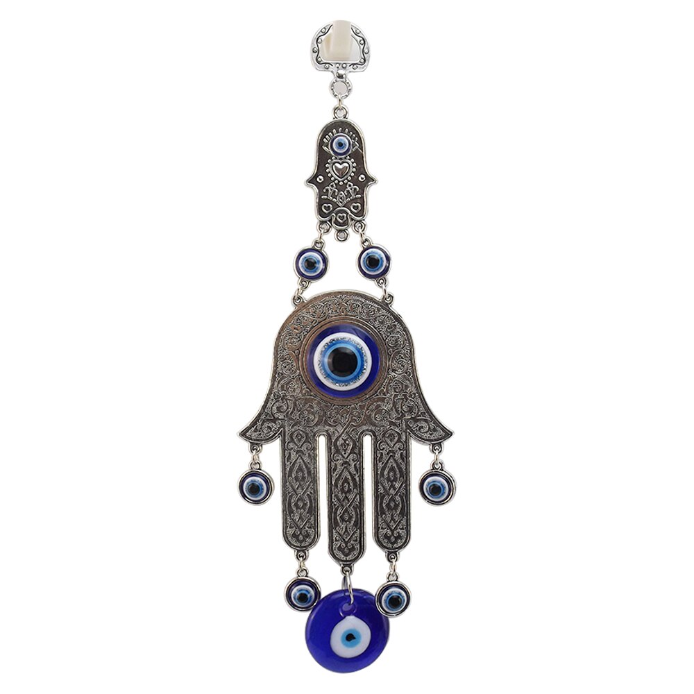 Fatima Turkije Eye Metalen Amulet Muur Home Opknoping Decoratie Hamsa Hand