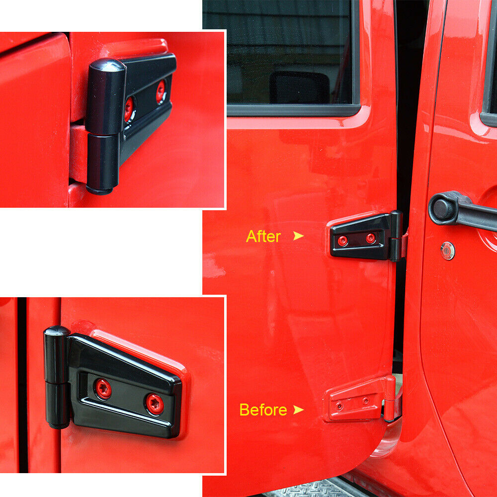 10pcs Hood & Door Hinge Cover Multifunction Fits For Wrangler JK JKU 2007 Unlimited Accessories For Most Car Devices