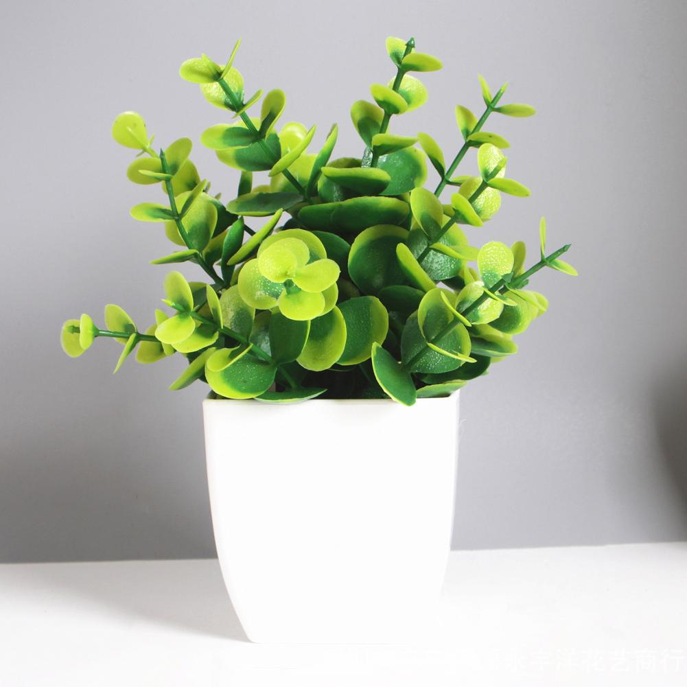 Umelé bonsaje, živé nevädnúce realistické črepníkové rastliny, obývačka, spálňa, umelé rastliny eukalyptu, bytová dekorácia pre hotel