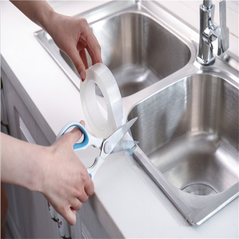 Wall Corner Line Sticker Ceramic Sticker PVC Waterproof Kitchen Tape Bathroom Accessories Self Adhesive Transparent Stickers