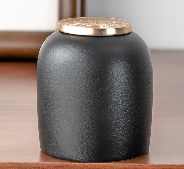 Rough Pottery Portable Tea Pot Kiln Change Sealed Pot Mini Tea Warehouse Household Storage Pot Tea Caddy Travel Tea Jar ZB63: color4