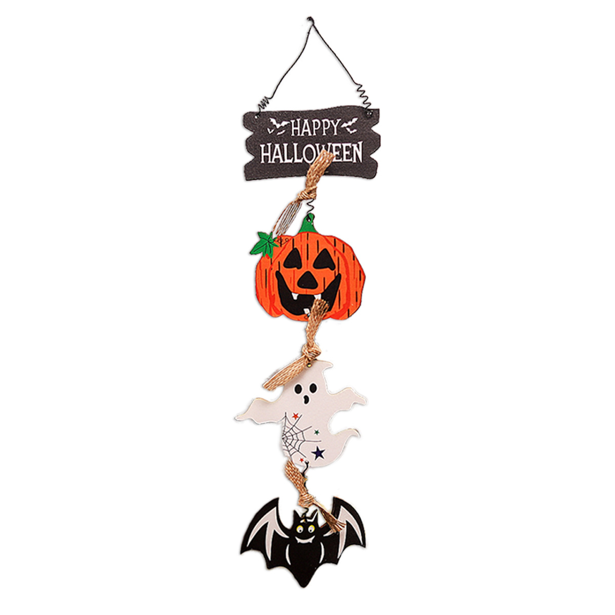 Halloween trædekorationer græskar flagermus skelet spøgelsesvedhæng hængende ornament vægdekoration gyser rekvisitter halloween festdekoration: Dyb safir