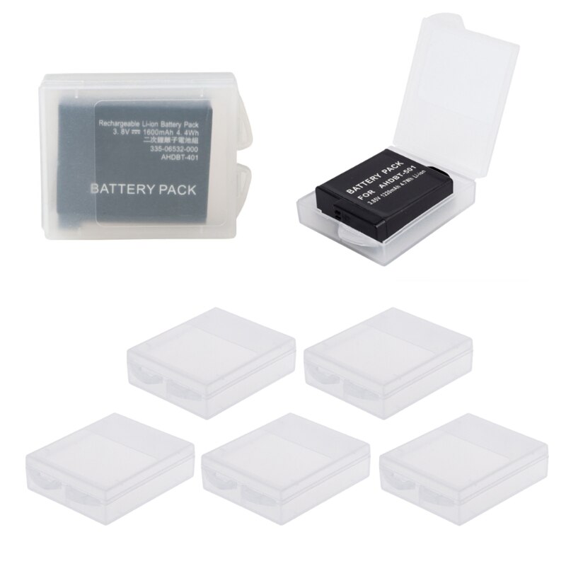 5Pcs Batterij Protective Storage Box Voor Gopro Hero 5/4 Xiaomi Yi Camera