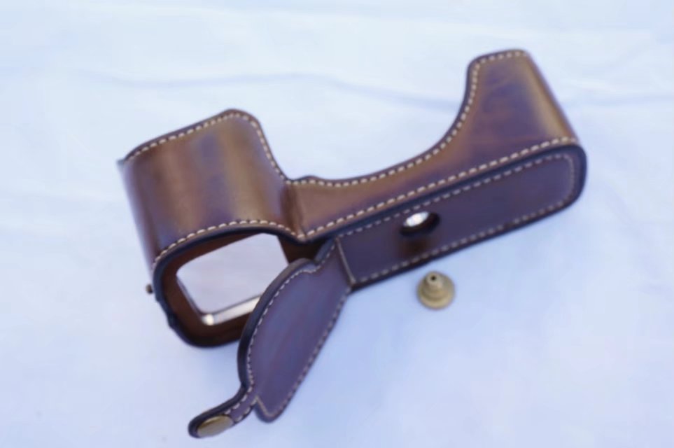 Étui demi-corps en cuir PU pour appareil photo, housse de protection pour appareil photo Sony A7III A7R3 A9