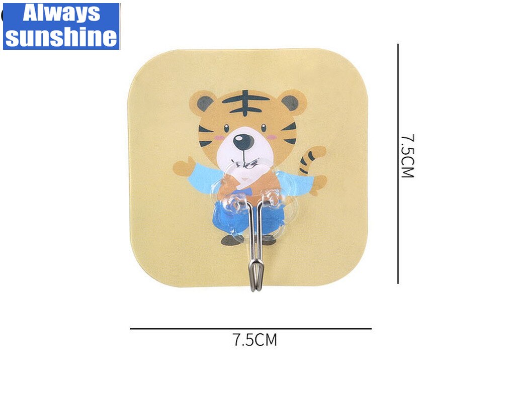 Adhesive Hooks, Reusable Utility Hooks Heavy Duty 13LB Wall Hooks Transparent Seamless Hooks Waterproof and Oil Proof