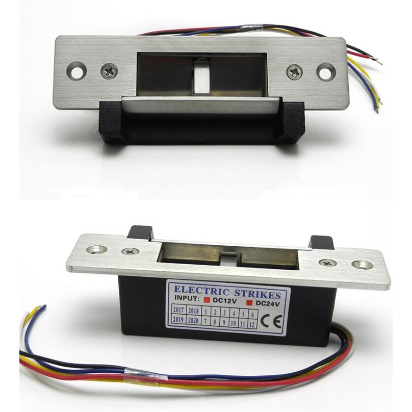 12V Powered Adjustable Electric strike NO NC Electronic door lock Fail secure Fail safe Swing Door Lock Building Automation
