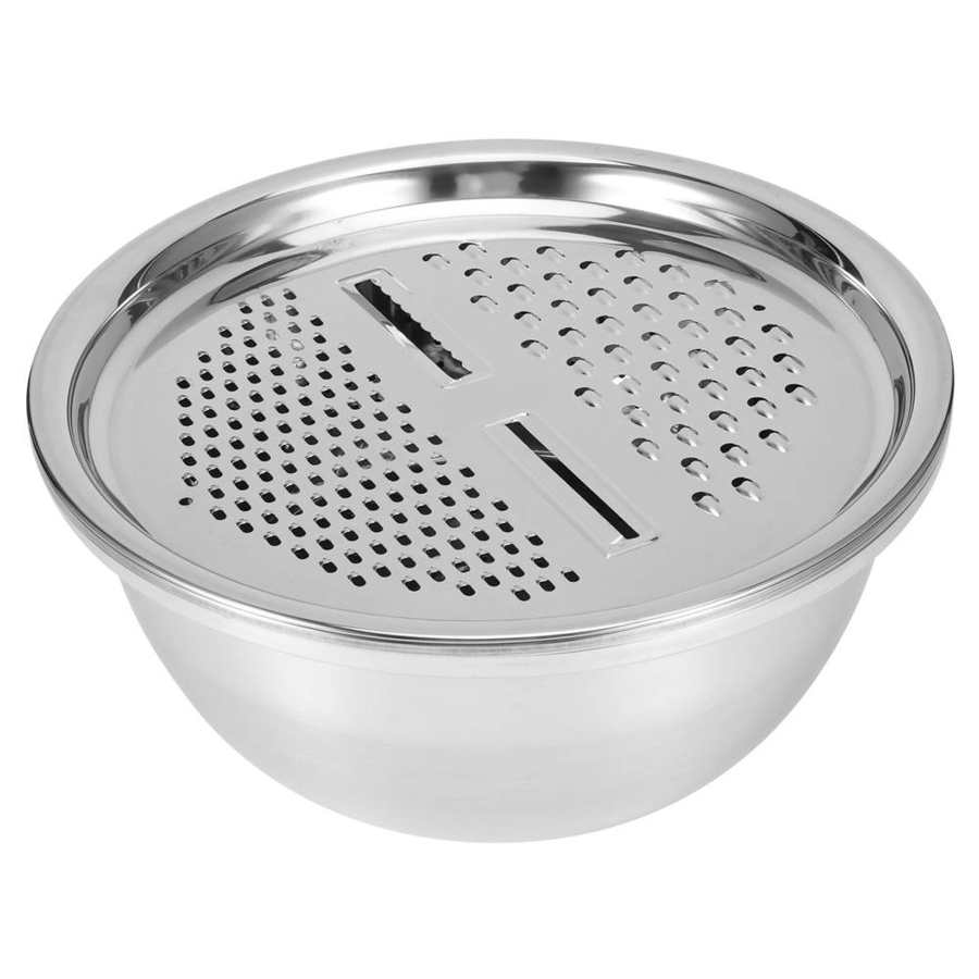 tray restaurante Kitchen Grater Set Bowl Multi‑Function Stainless Steel Drain Basin Set Rice Washing Strainer