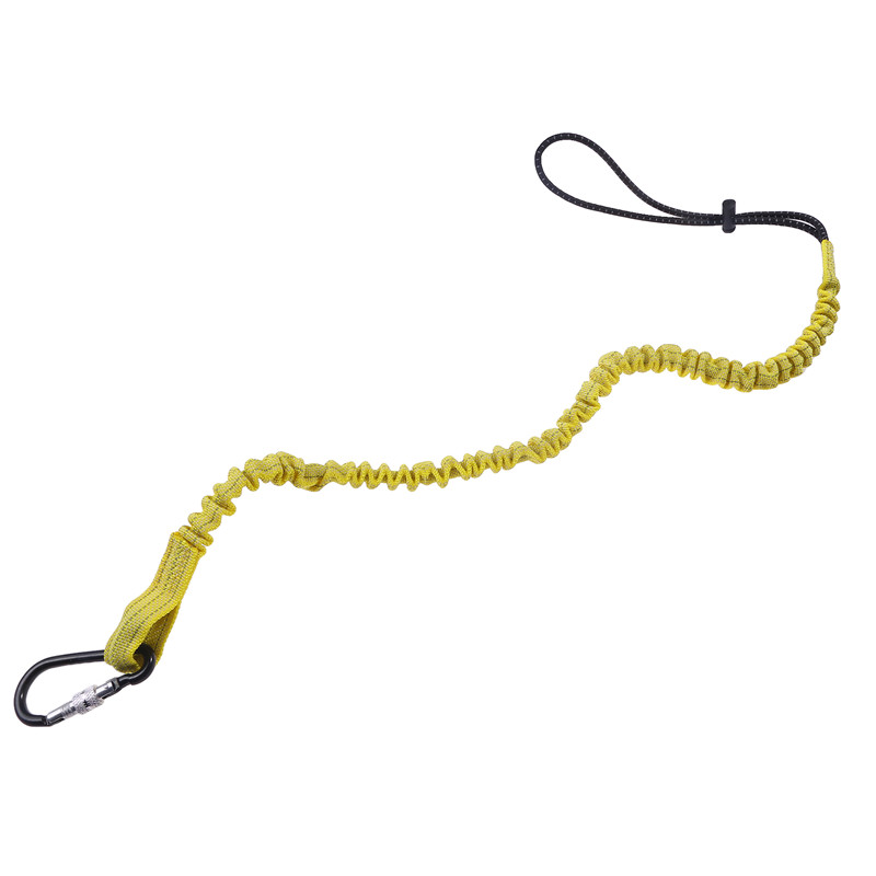 Cordón de herramienta de cuerda elástica de seguridad con mosquetón, trabajo de escalada, cuerda de seguridad anticaída, accesorios de escalada para trabajo aéreo: Verde claro