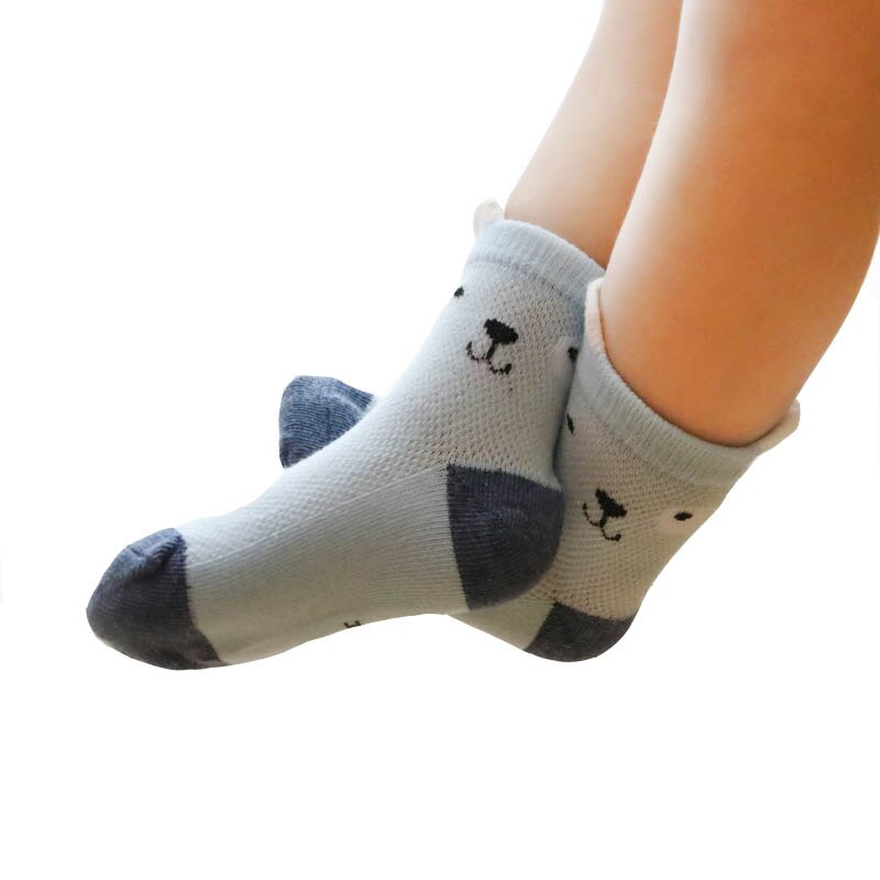 5 Paar/set Baby Meisje Jongen Mesh Anti-Slip Kinderen Cartoon Sokken Katoenen Sokken Beenwarmers Zomer