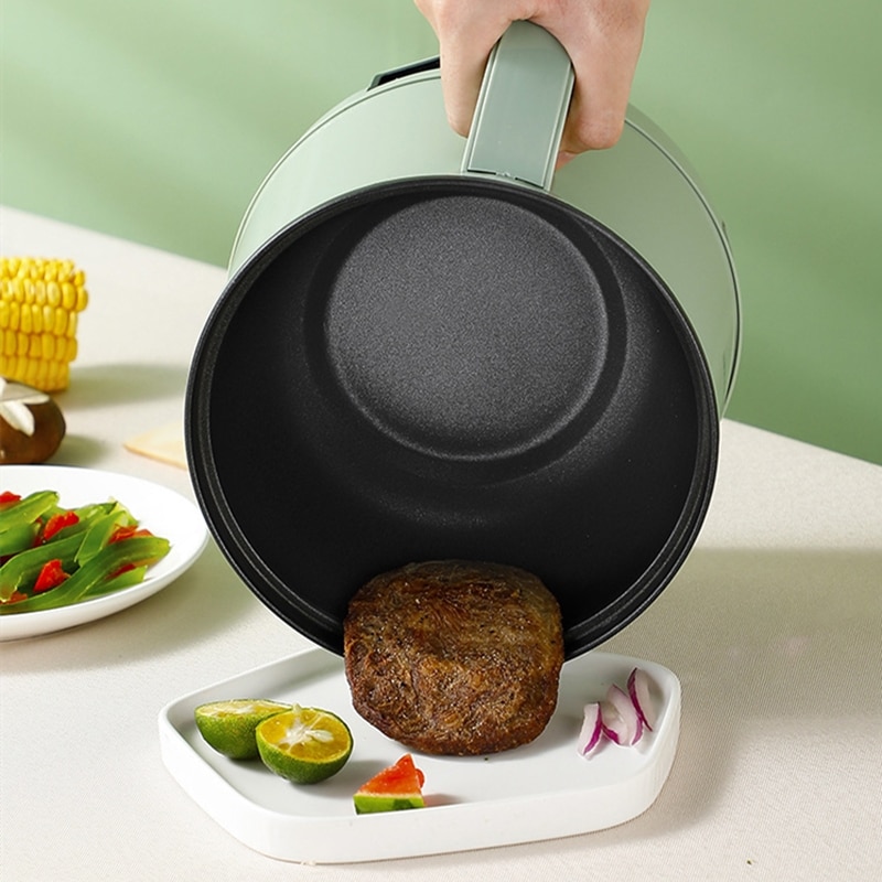 Household MultiCooker Electric Skillet Stainless Steel Rice Cooker Hotpot Noodles Soup Pot Eggs Food Steamer Heating Pan