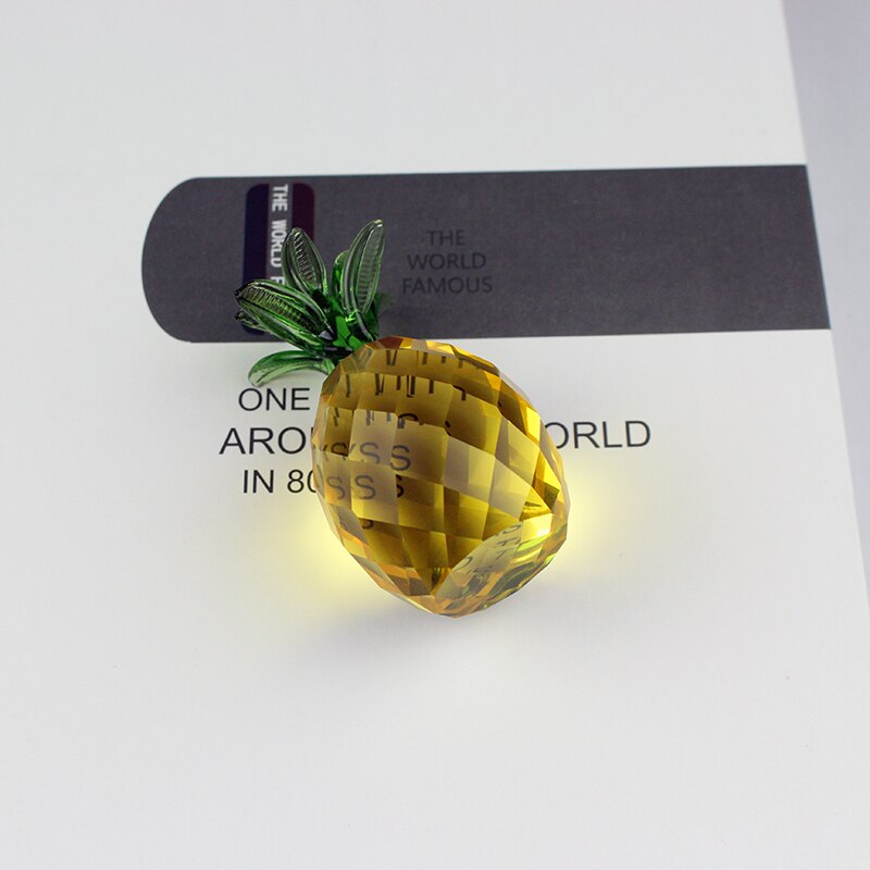 Krystal ananas frugt glas papirvægt kontor hjem dekoration fest ornament tilbehør bryllup jul