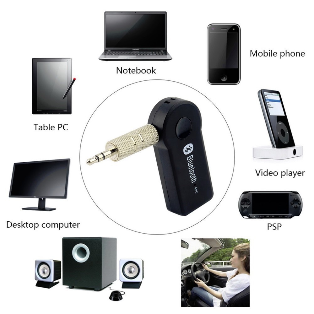 Wireless Bluetooth Receiver Transmitter Adapter 3.5mm Jack For Car Music Audio Aux A2dp For Headphone Reciever Handsfree