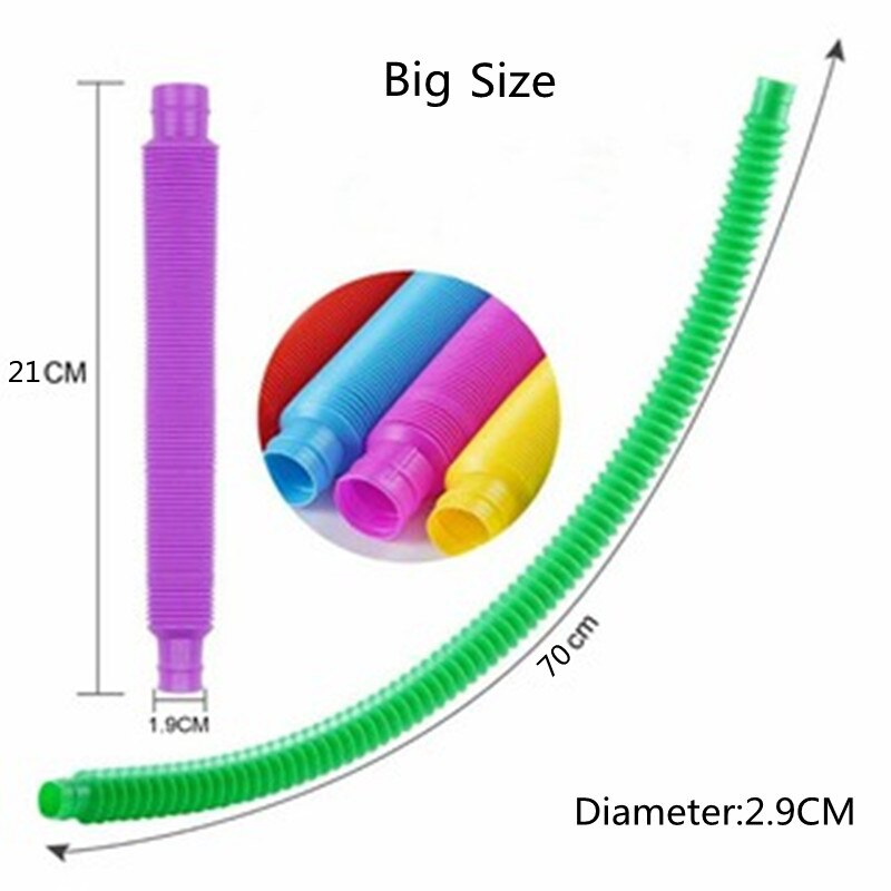 Giocattoli colorati per tubi Pop Fidget per bambini strumenti sensoriali per giocattoli pieghevoli educativi antistress