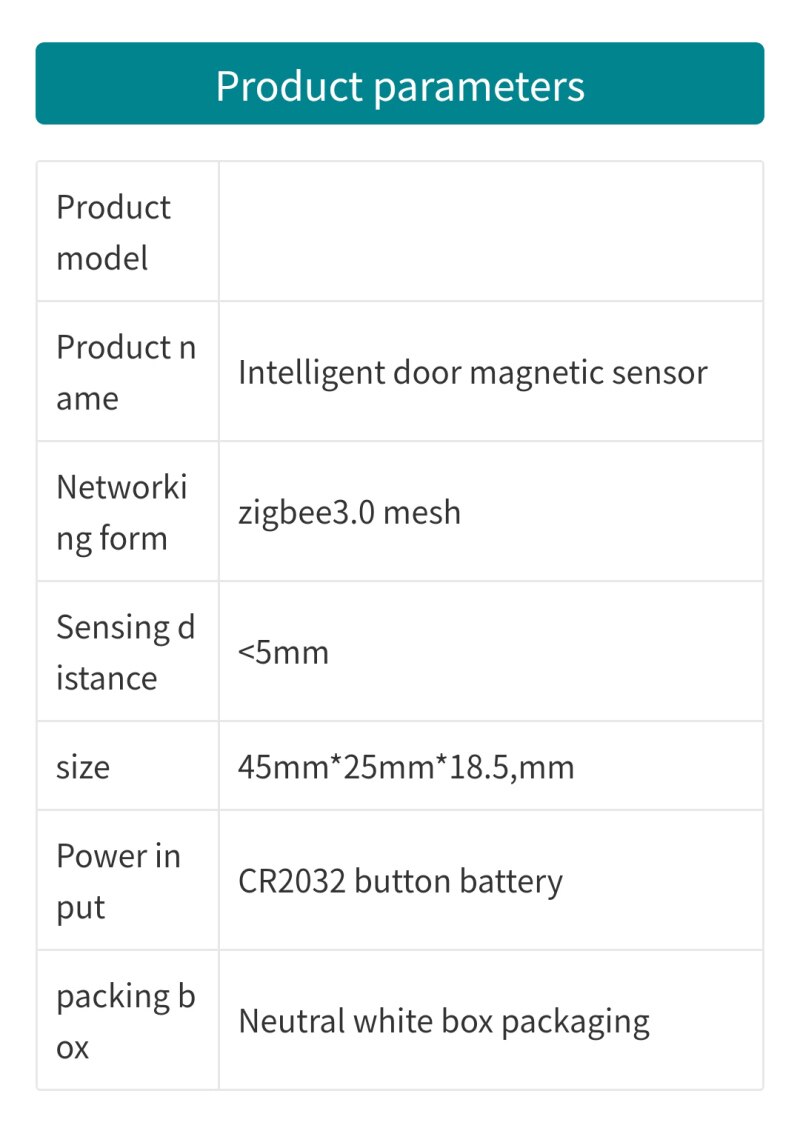 ZigBee Smart Door Sensor Window Door Magnetic Alarm Detector Independent Magnetic Sensor Smart Life Automation Kits