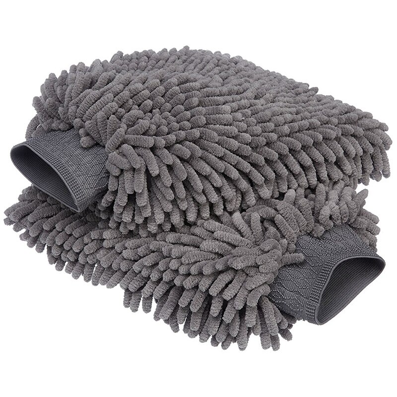 Car Cleaning Gloves Chenille Microfiber Window Washing Tool Home Cleaning Car Wash Glove Auto Accessories: Default Title