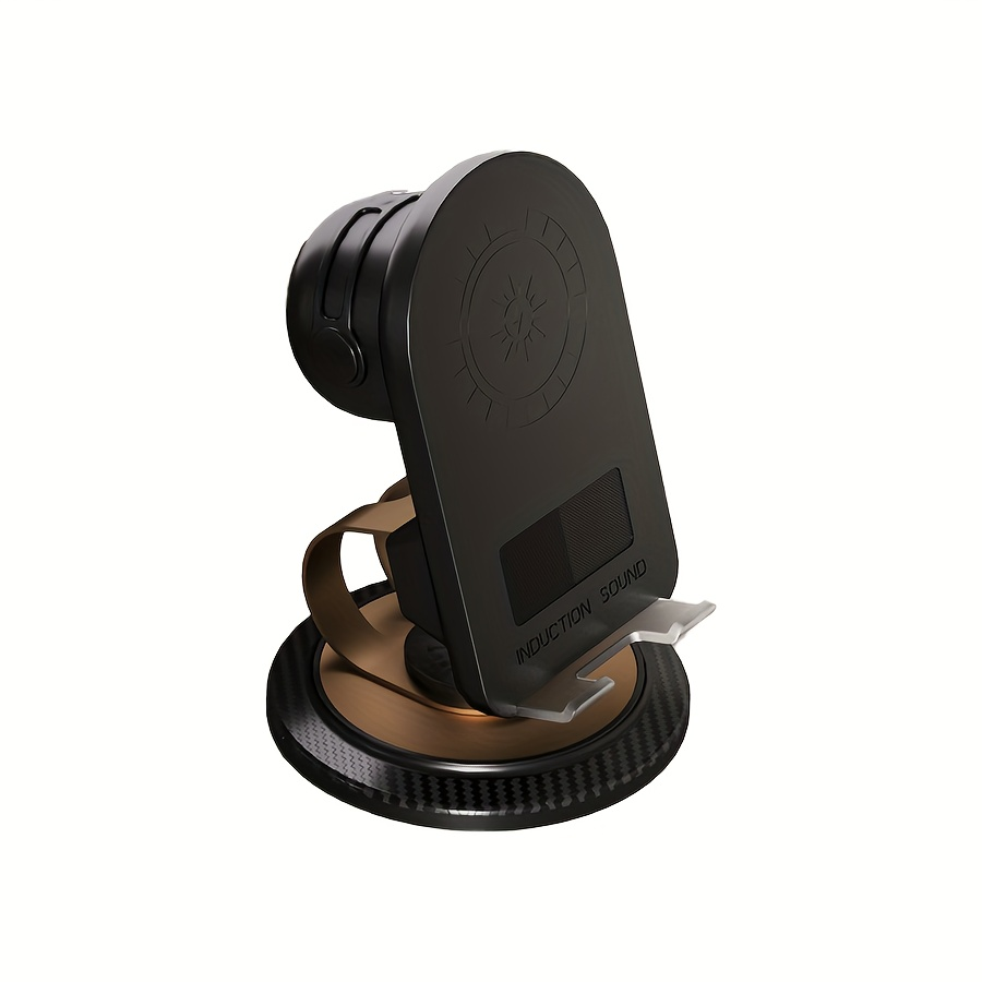 Induction Speaker For Phone Holder Multi-functional Induction Wireless Audio Phone Holder for iPhone Android Inductio Playback: black