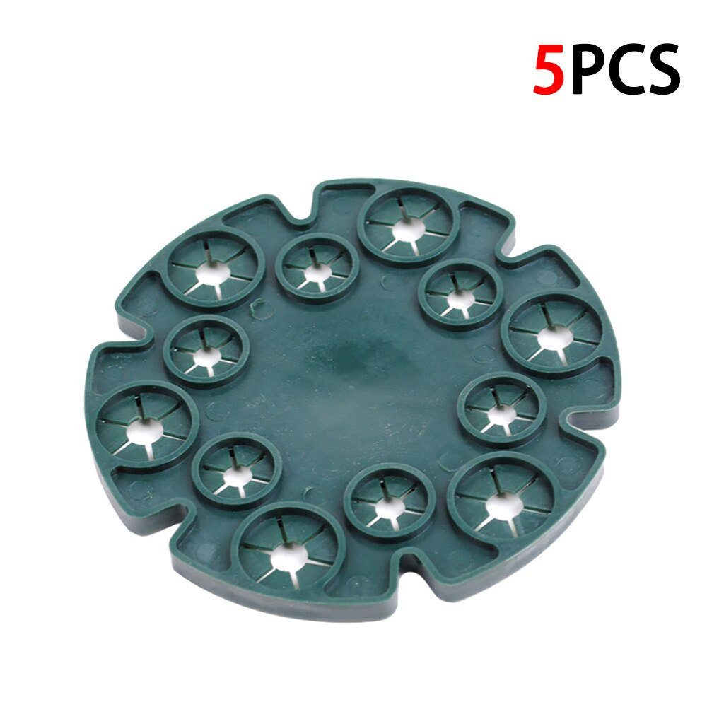 5 Pcs Garden Climbing Plant Support Peas Beans Fixed Frame Bamboo Wig-Wam Holder Cane Stakes for Support Climbing Plants: Disc shape 5Pcs