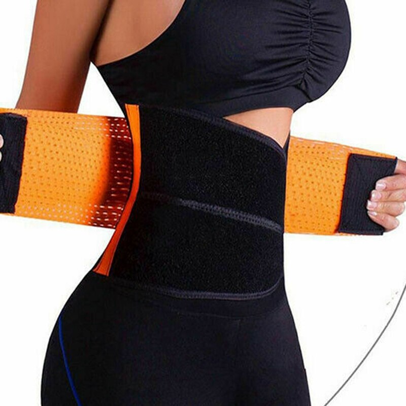 Frauen Sport Gürtel Taille Lehrer Gürtel Einstellbar Fitness Gürtel für Laufende Yoga Halle Orange