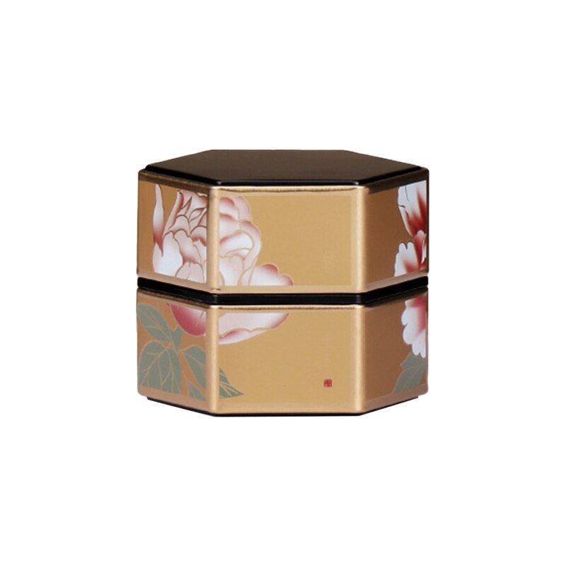 Q1JB Hexagon Thee Opslag Containers Thee Blikken Voedsel Opslag Container Snoeppot Blikjes Voor Thee Koffie Kruid Chocolade Suiker Kruiden: Golden 01