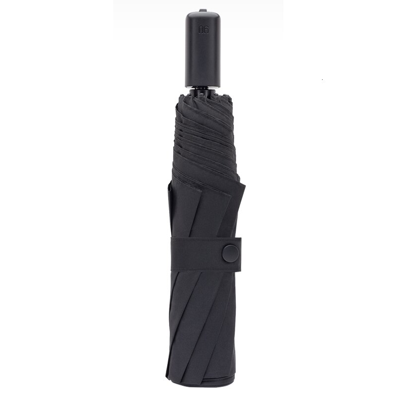 Xiaomi-paraguas 90fun para hombre y mujer, sombrilla plegable ultraligera, a prueba de viento, impermeable, protección solar, portátil: Black
