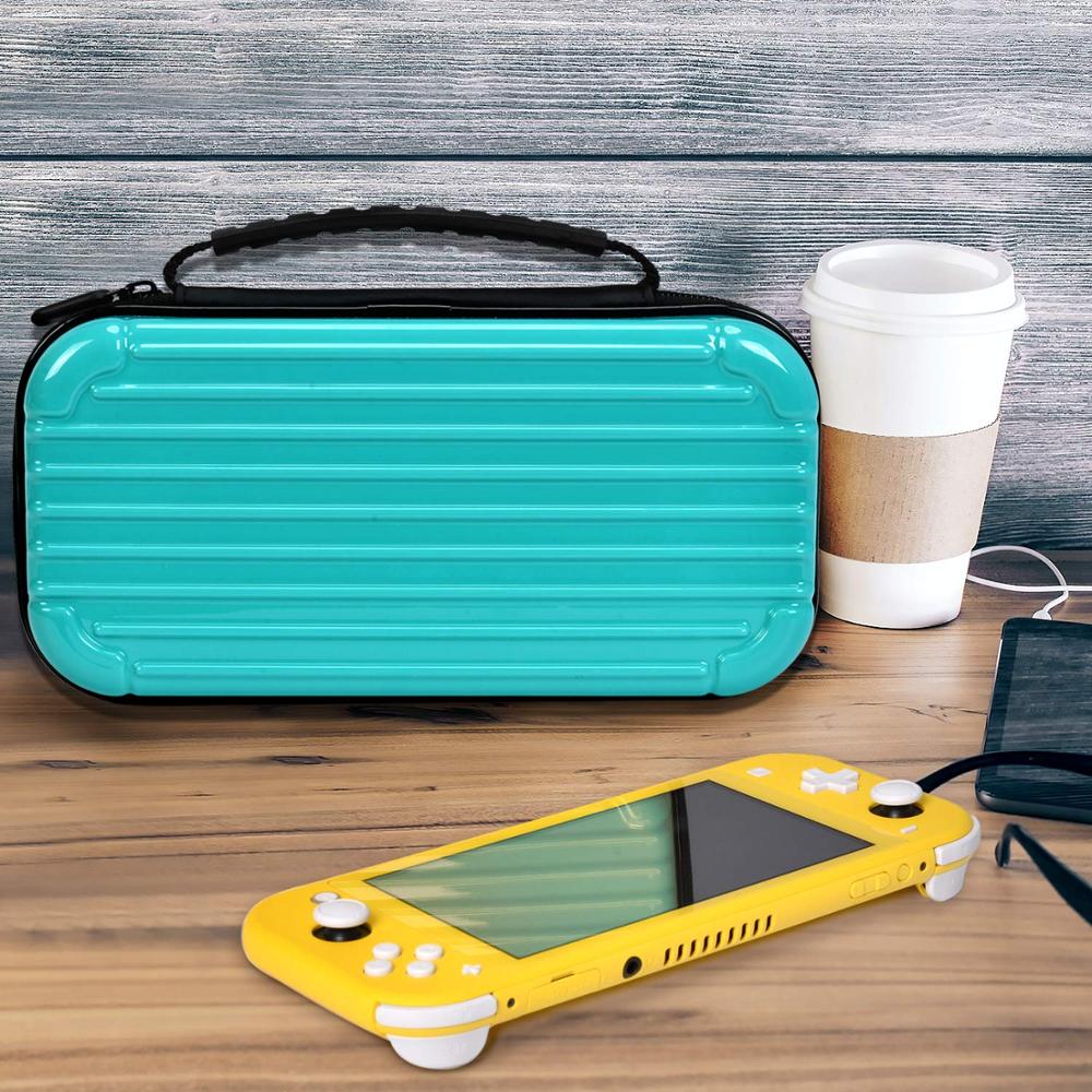 Kantolaukku nintend switch lite -konsolille - kannettava kovakuorinen matkalaukku, jossa on 8 pelikorttipaikkaa ja säilytystilaa