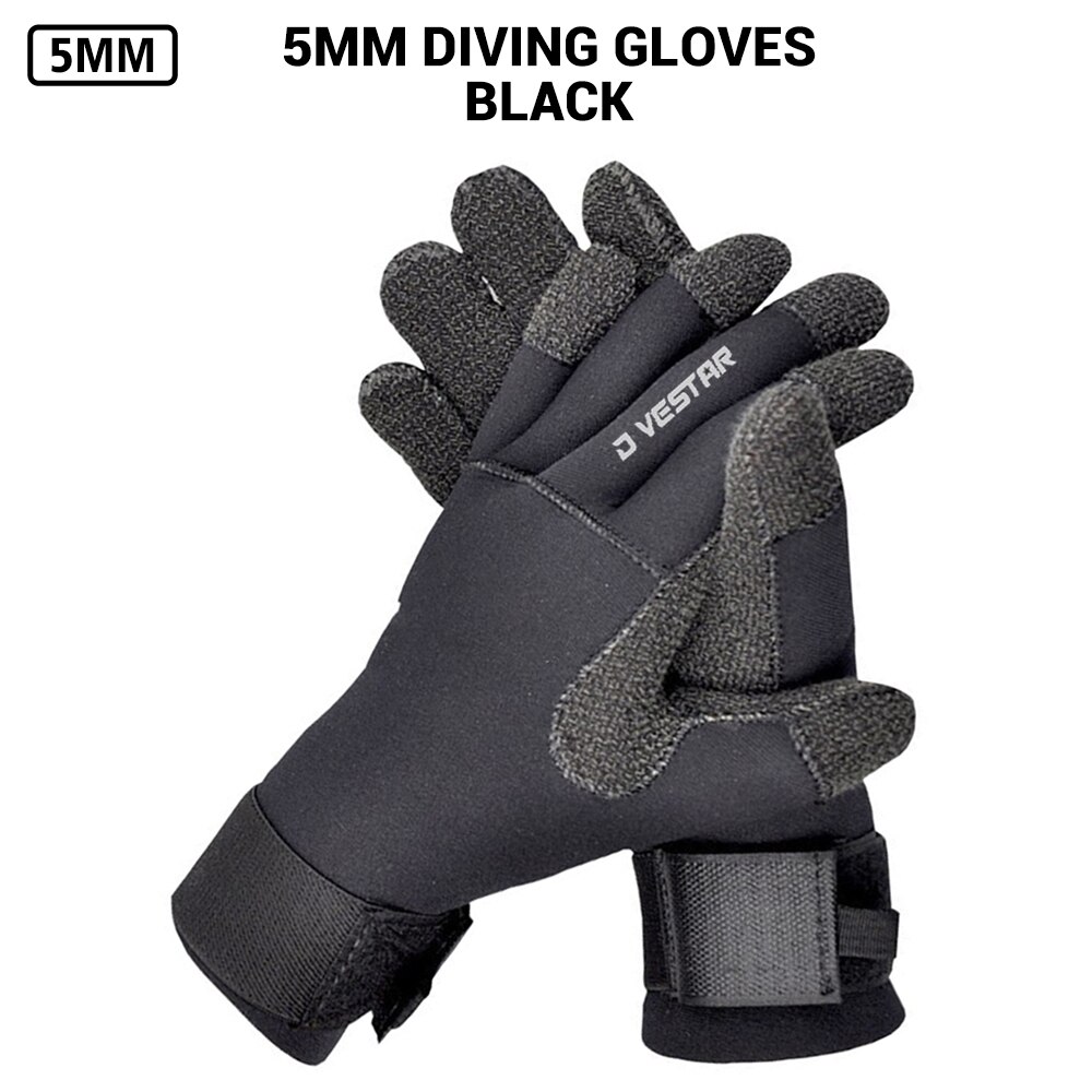Gants de plongée en néoprène 5mm, flipper de natation, plongée sous-marine, Kitesurf, gants de Surf pour la pêche sous-marine: S