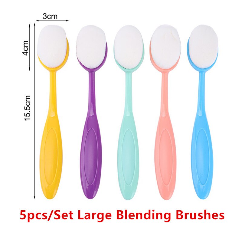 5 Stks/set Grote Glad Blending Borstels Soft Rainbow Tekening Schilderij Borstels Platte Kit Inkt Toepassing Tool Voor Diy Kaarten Maken: A (Only Brushes)