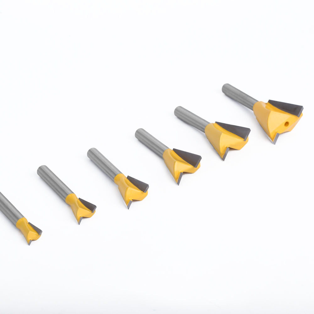 LAVIE 1pcs 6mm 1/4 Shank Dovetail Joint Router Bit Set 14 Degree Woodworking Engraving Bit Milling Cutter For Wood C06026 C07