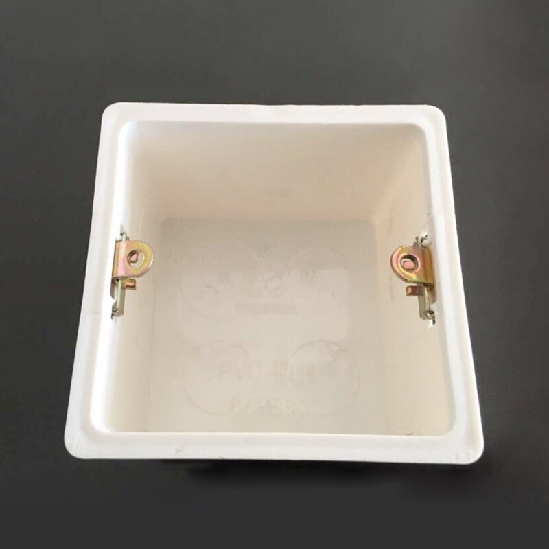 Universal Type 86 Cassette 60mm Deep Bottom Box Concealed Wall Mount Switch Box PVC Junction Box Flame Retardant