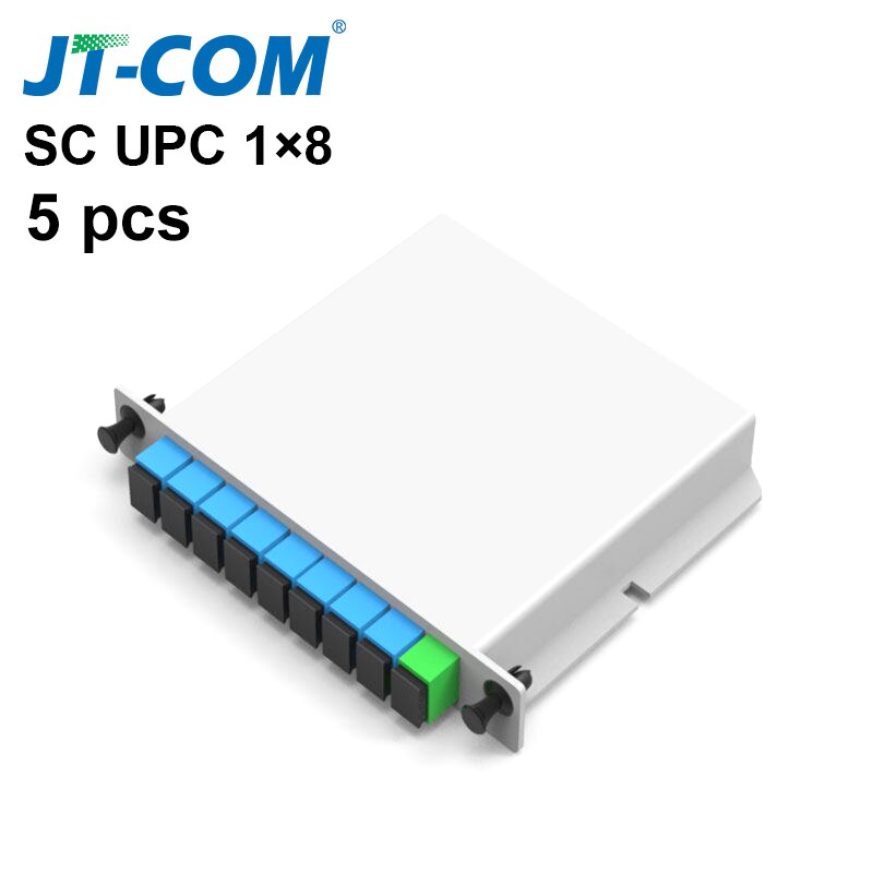 PLC Cassette Insertion Type SC APC 1x4 Fiber Optic Splitter 1x8 SC UPC Fiber Optical Box FTTH 1x16 PLC Splitter box: 1x8 SC UPC 5pcs