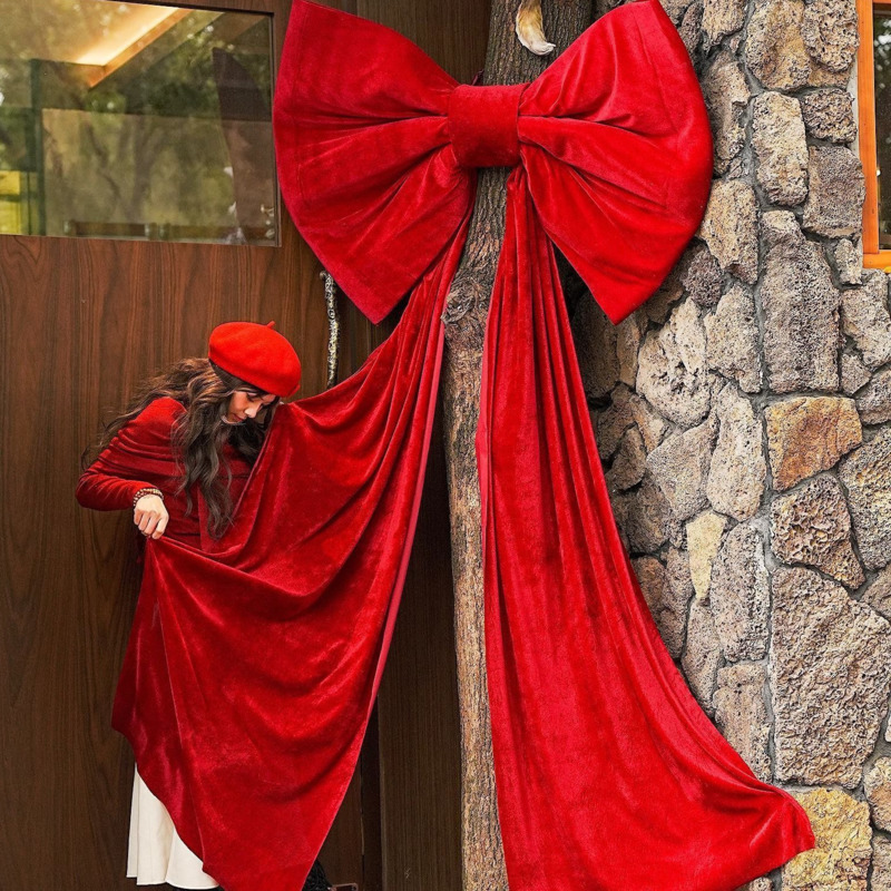 Giant Pink Bow Wall Decor Large Ribbon Wall Decor For Room Decor Party Wedding Booth Event Stage Background Display Christmas: Silver