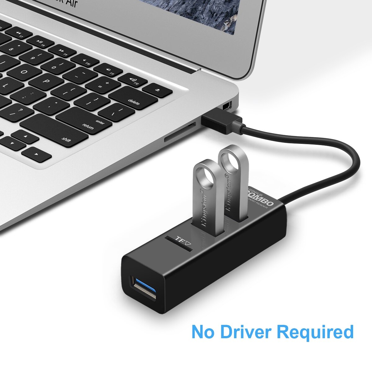 Mini 3 Ports USB Hub USB 2.0 Hub Splitter TF Card Reader Adapter For Laptop Desktop Peripherals Computer Accessories High Speed