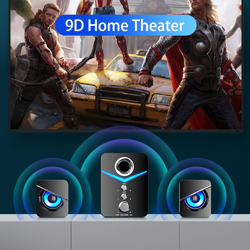 ZK50 Wired Computer Speakers Loudspeaker Bass Subwoofer AUX Audio Home Theater Music Bluetooth Player Speaker PC Laptop SoundBox