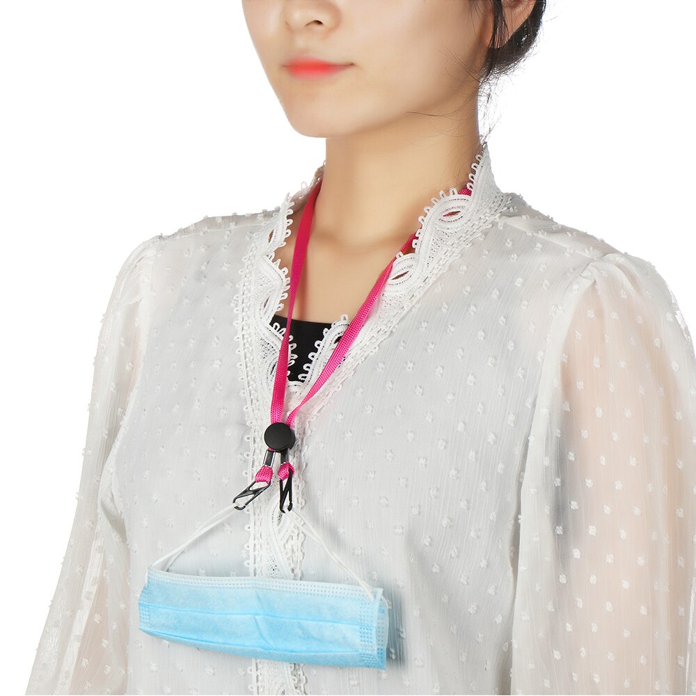 1Pc Verstelbare Anti-Verloren Gezichtsmasker Lanyards Lichtgewicht Antislip Opknoping Hals Bandjes Hat Winddicht Touw oren Protector